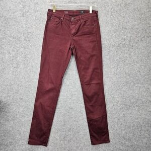 Adriano Goldschmied Burgundy Jeans Womens 27 Maroon AG The Prima Cigarette 29x30